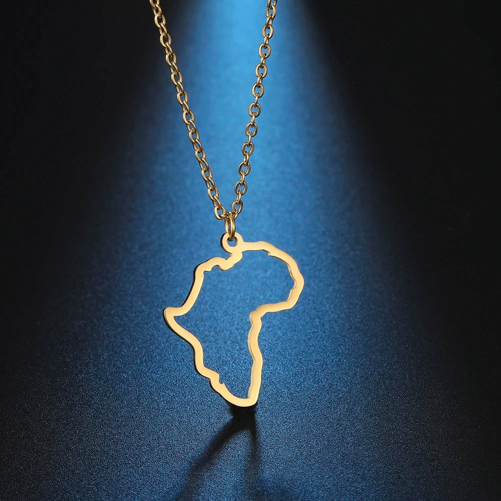 BOGO - Africa Outline Necklace