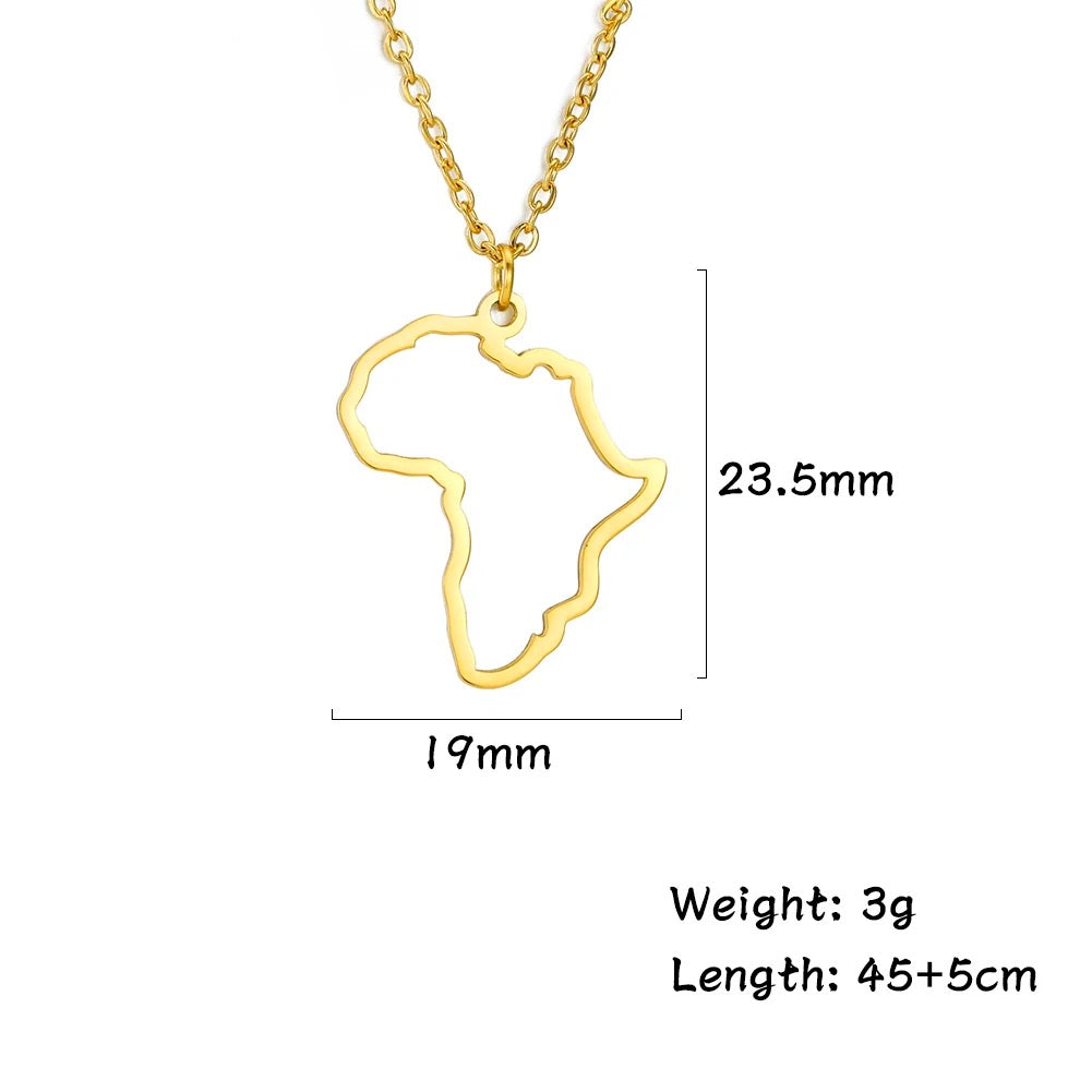 BOGO - Africa Outline Necklace